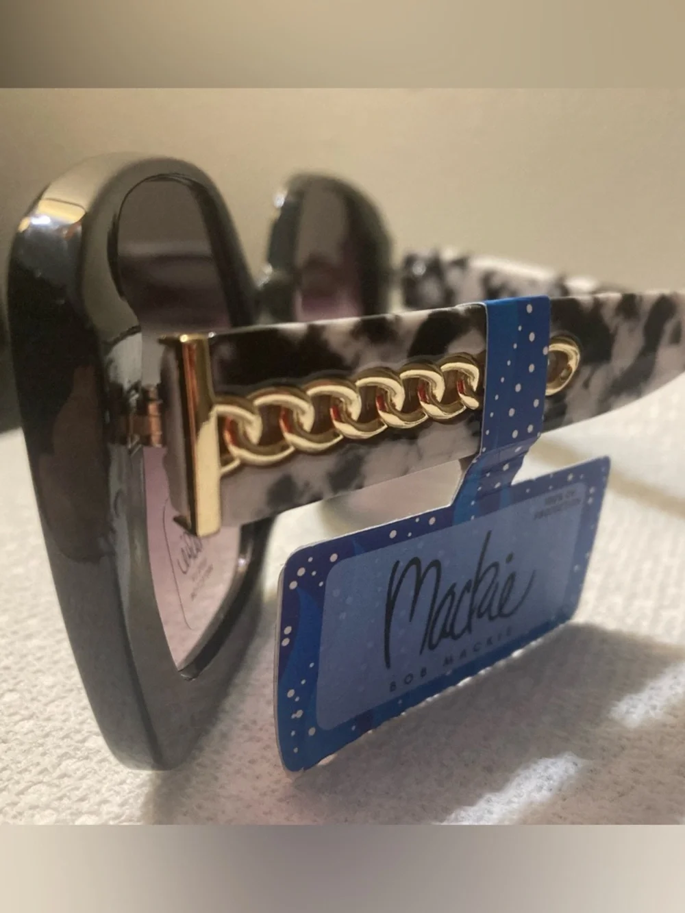 NWT, Bob Mackie Sunglasses with Purple Gradient Lenses.